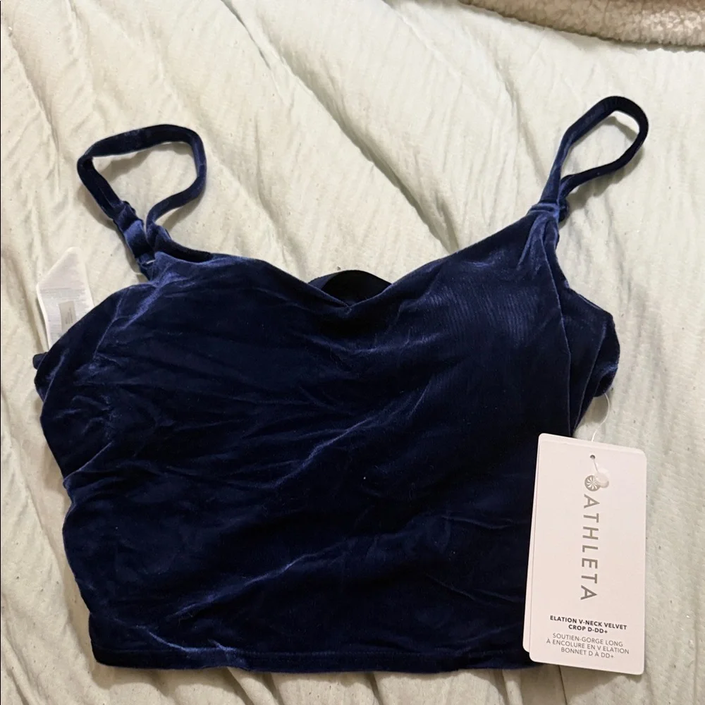 Athleta Velvet Bandeau Camisole in Deep Navy